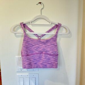 Purple Strappy Sports Bra